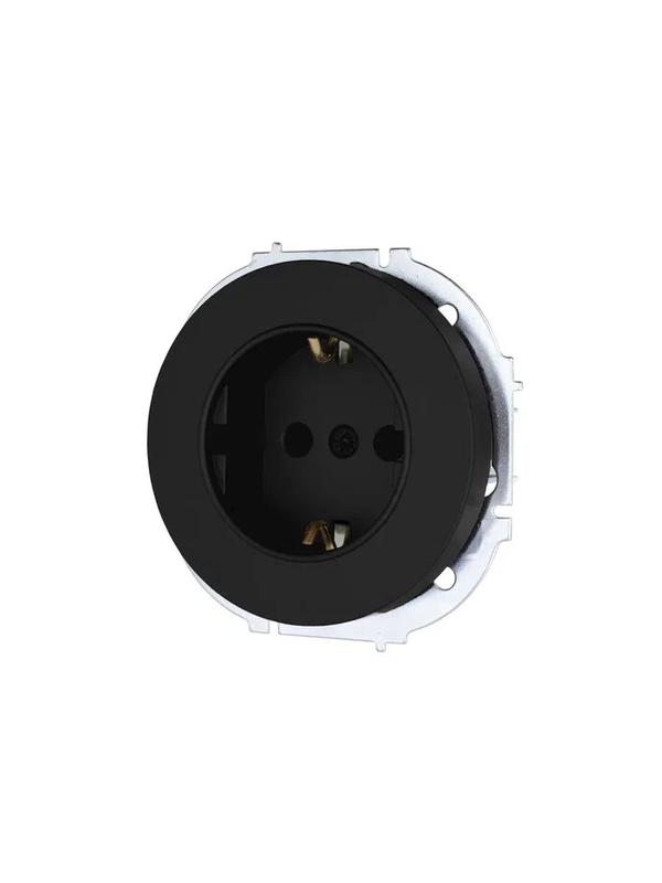 Розетка 1-м OSEN IP20 16А с защ. шторками ПБТ механизм черн. бархат LEZARD 743-4288-124B