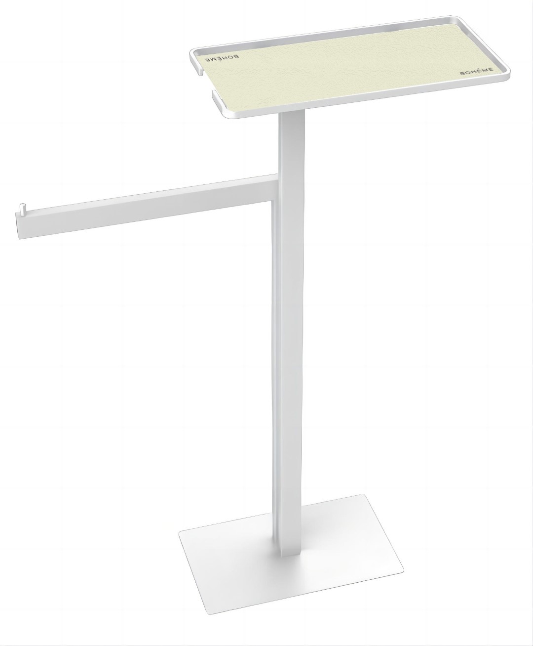 Стойка напольная с полкой и полотенцедержателем Matt White