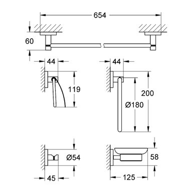 Набор аксессуаров GROHE 40344001