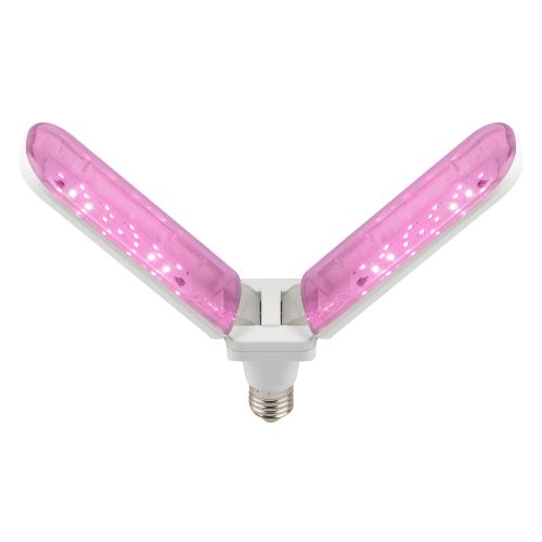 Лампа светодиодная GREEN LINE ФИТО-20W-PL-E27-GR 20Вт E27 для растений 2-х лепестковая красн./син. спектра Эра Б0064517