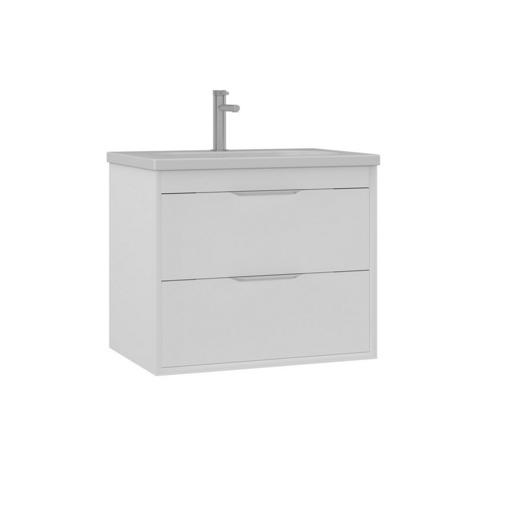 Тумба с раковиной ORKA Clay 65 подвесная, белый матовый