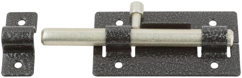 Задвижка накладная усиленная для дверей круглый ригель серебр. 66691