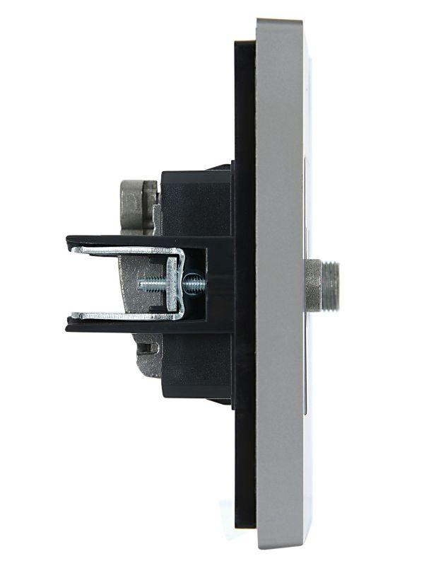 Розетка 2-м TV+SAT FORTE&PIANO FP538 сталь IEK FP-AF20-O-K46