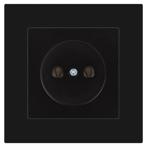 Розетка 1-м СП Accent 6-201-05 16А IP20 250В 2P антрацит Intro Б0063665