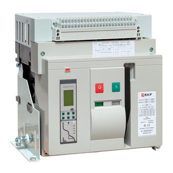 Выключатель автоматический 3п 3200/2500А 100кА ВА-45 стац. v2 EKF mccb45-3200-2500-v2