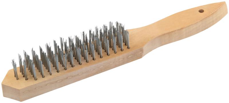 Корщетка 6-ти рядная деревянная ручка КУРС 38402