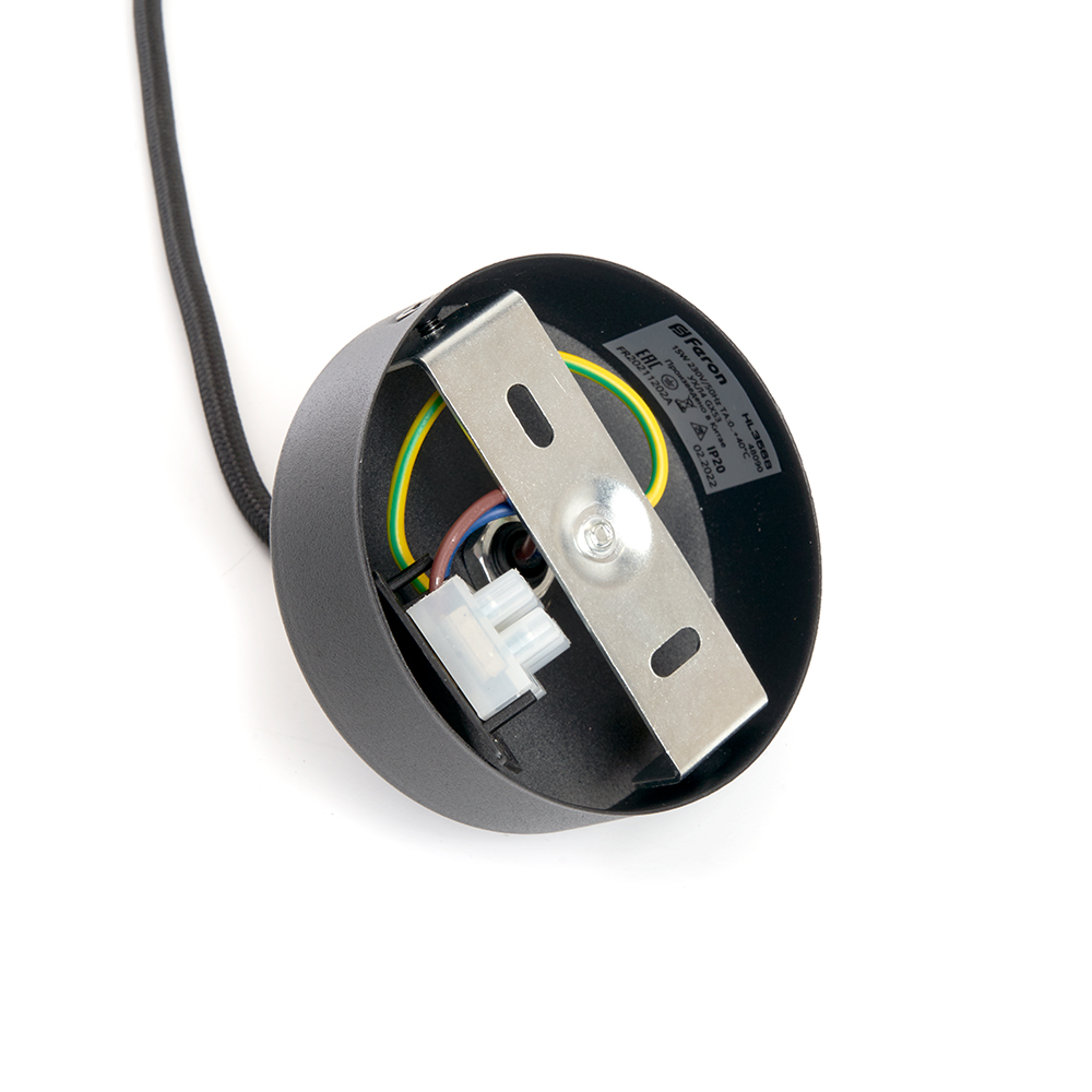 Светильник ДСО-15w GX53 без лампы на подвесе черный