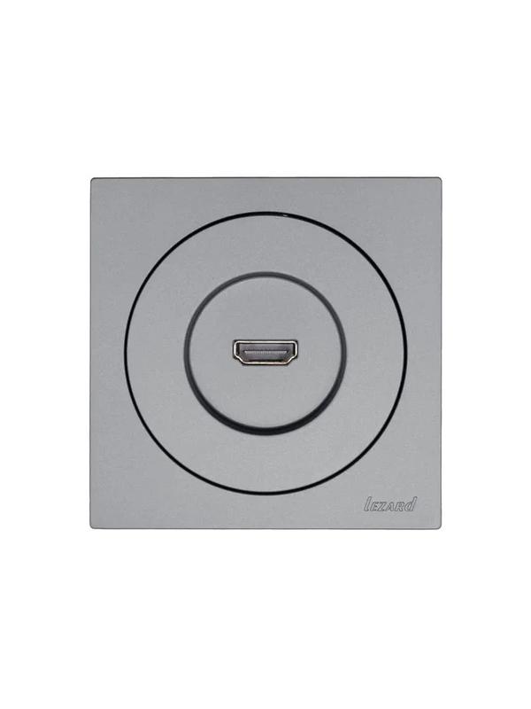 Розетка HDMI 1-м СП OSEN механизм сер. матов. LEZARD 743-7488-203