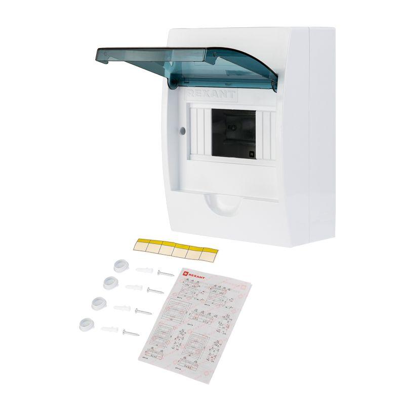 Бокс ЩРН-П-6 IP41 пластик. бел. Rexant 11-0306