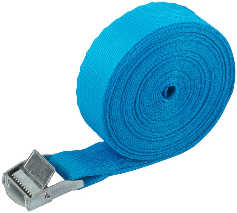 Ремень для крепления груза пряжка с фиксатором лента 25ммх5м 250кг FIT 64914