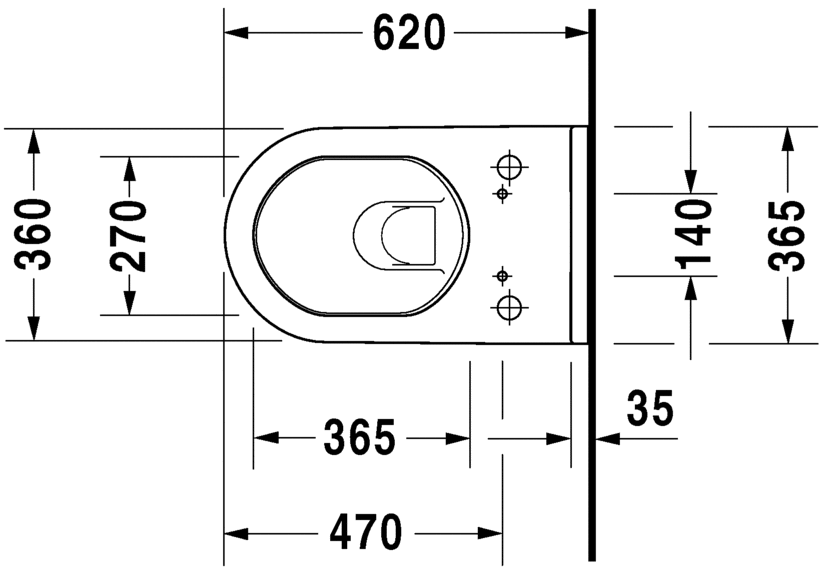 Унитаз Duravit Starck 3 2226590000 подвесной для крышки-биде Sensowash