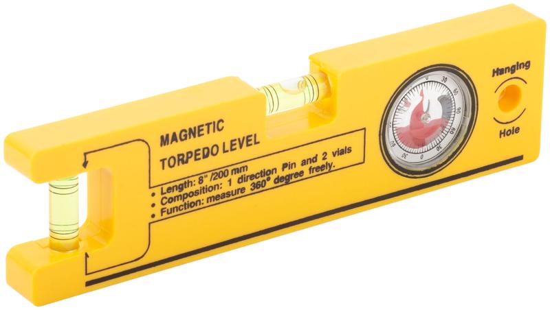 Уровень "мини" пластик. с угломером 200мм FIT 18603