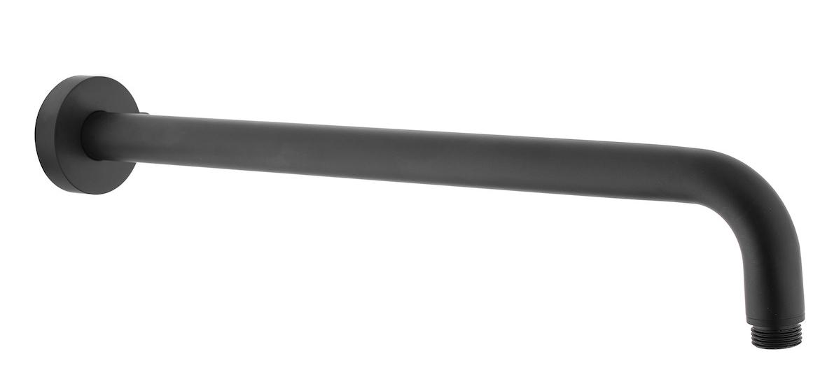 Настенное крепление верх. Душа LUSSO 400мм, черный матовый