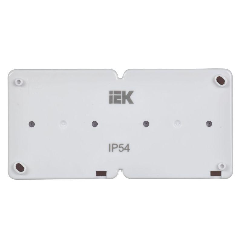 Розетка 2-м ОП Гермес Plus РСб22-3-ГПБб 16А IP54 с заземл. с крышкой бел. IEK ERMP22-K01-16-54-EC