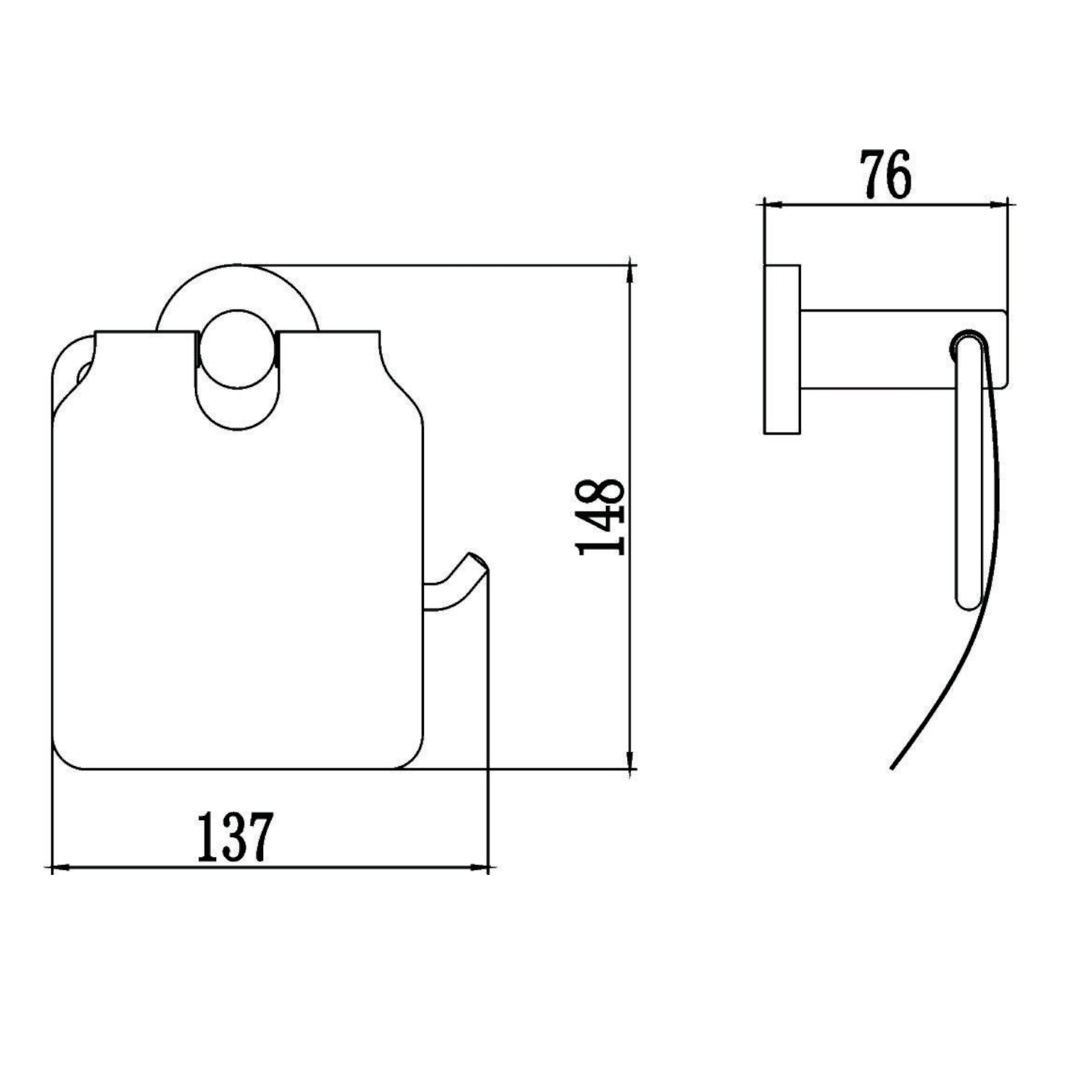 Держатель для туалетной бумаги Savol S-008751, хром