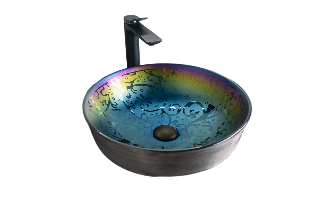 Раковина Gid D1315h107 53332 накладная цветная 41.5x41.5x13.5