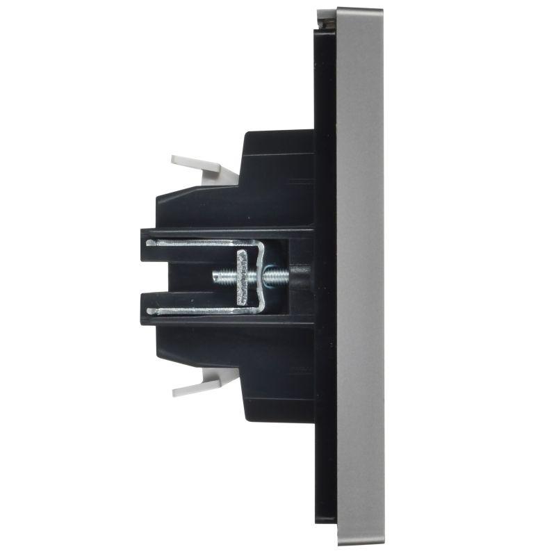 Выключатель жалюзи СП FORTE&PIANO 10А FP511 сталь IEK FP-V15-0-10-1-K46