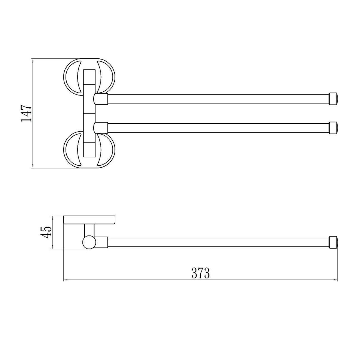 Полотенцедержатель Savol S-008602, хром