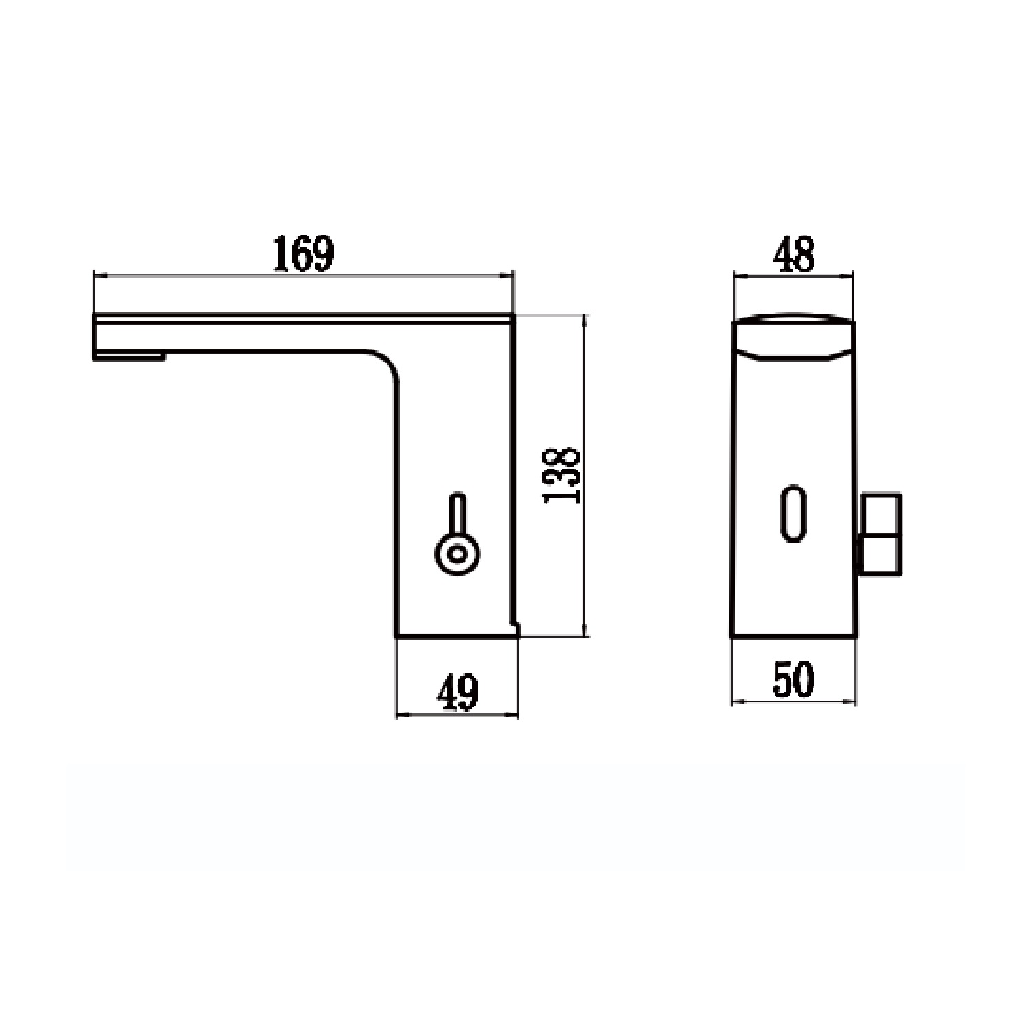 Сенсорный смеситель для раковины Savol S-GY8896H, черный