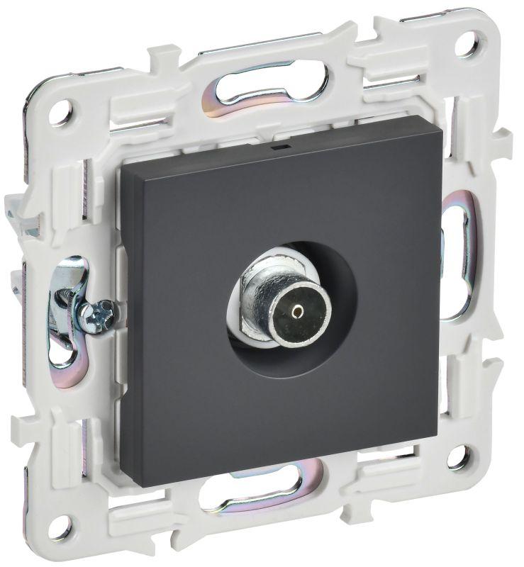 Розетка TV оконечная SKANDY SK-A12T титан IEK SK-A10-O-K48