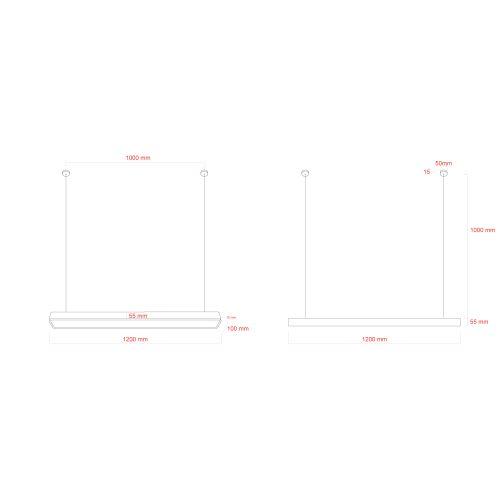 Светильник светодиодный Geometria SPO-113-B-40K-036 Block 36Вт 4000К IP40 2700лм 1200х100х60 подвесной драйвер внутри черн. Эра Б0058859