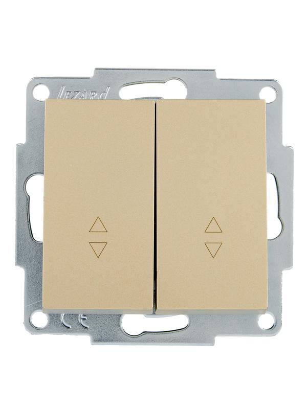 Выключатель проходной двойн. VESNA зол. LEZARD 742-3688-106