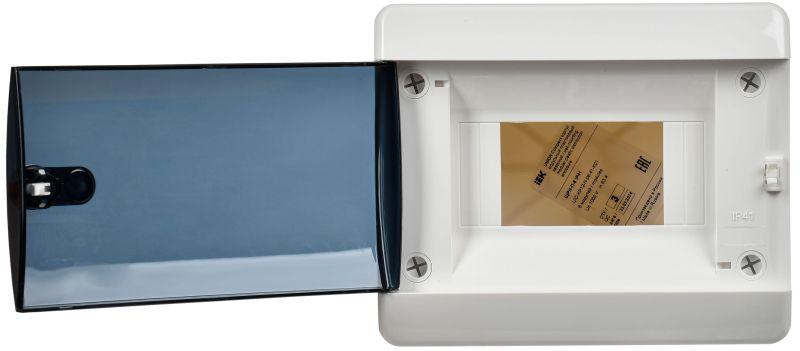 Корпус ЩРН-П-6 UNION Compact IP41 черн. прозр. дверь пластик. IEK UIC-KP12-N-06-41-K01