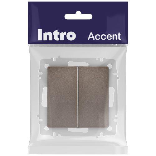 Переключатель 2-кл. СП Accent 6-107-08 10А IP20 250В AL/CU бронза Intro Б0063570
