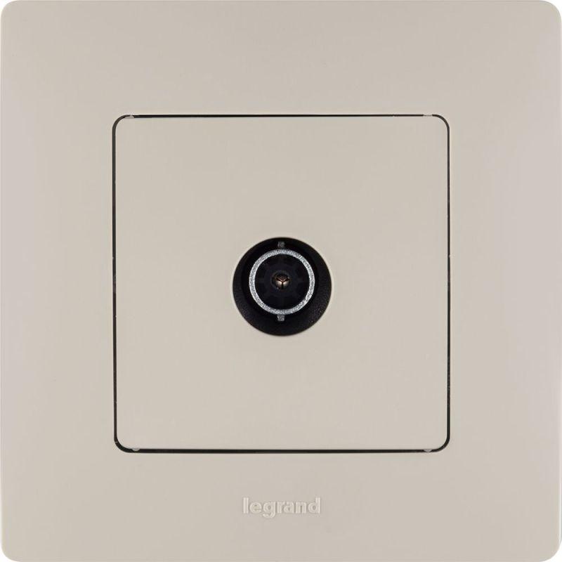 Розетка телевизионная TV СП Etika 2дБ 0-2400МГц с топологией "звезда" механизм сл. кость IEK 672351