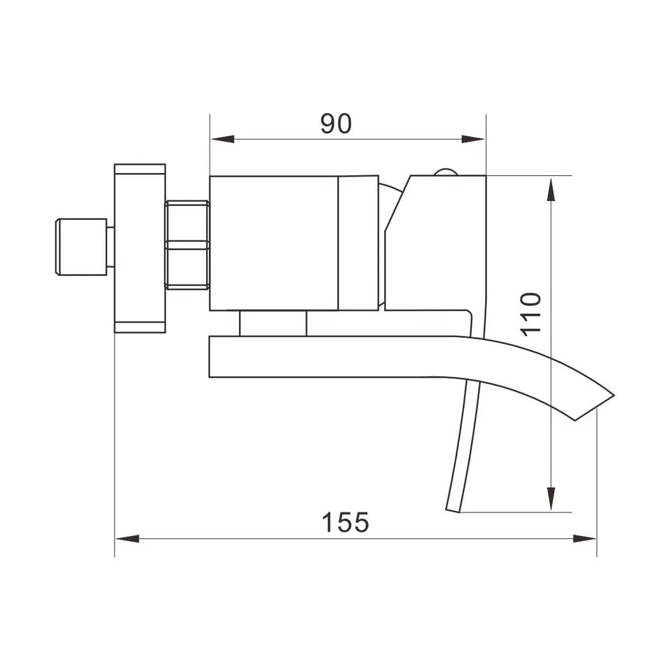 Смеситель для ванны Rose R1552F, белый/хром