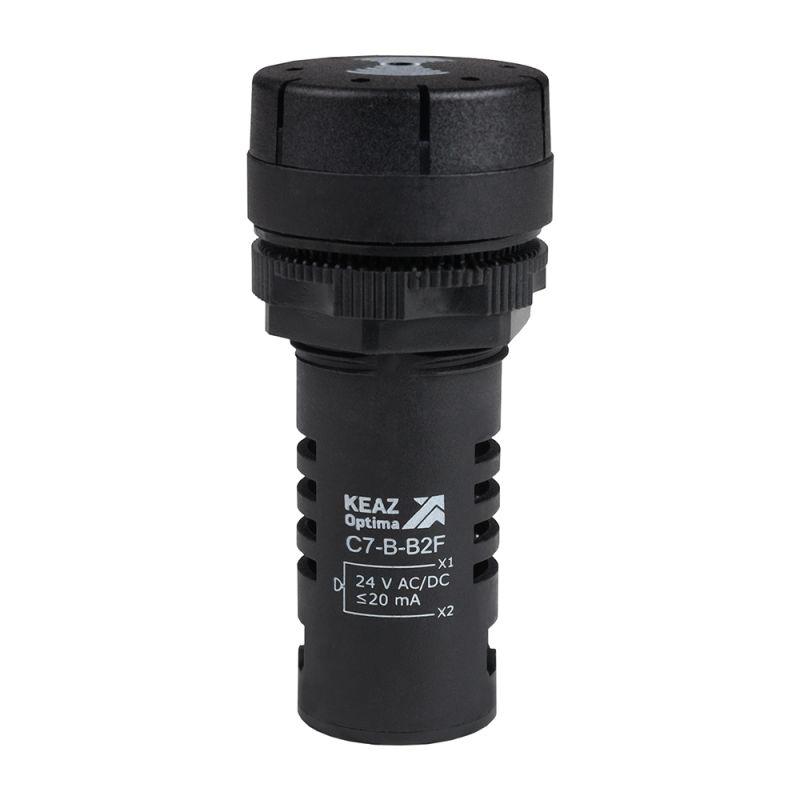 Зуммер с непрерывным сигналом OptiSignal Compact D22 С7-B-B2C черн. 24В AC/DC КЭАЗ 362181