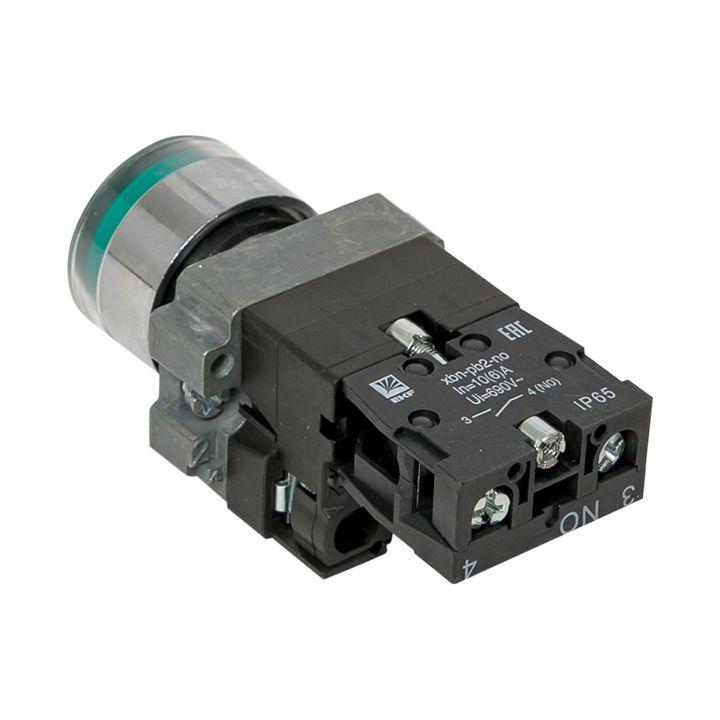 Кнопка BA31 с подсветкой 230В зел. NO IP65 PROxima EKF xb2-bw31-230-65