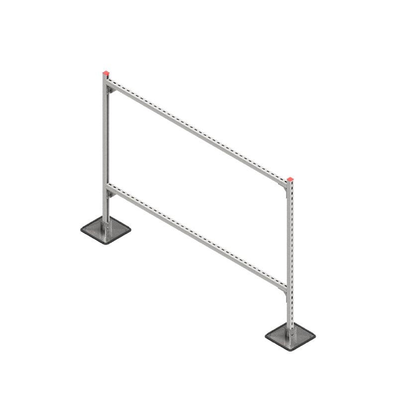 Конструкция опорная для горизонт. прямоугольн. воздуховодов и метал. лотков кабеленесущих систем TECHNORAPTOR STEELFOOT 2000х1500 HD КМ TR0381