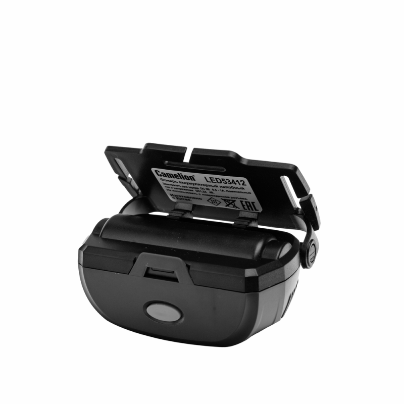 Фонарь налобный LED53413 аккум. 3.7В COB+LED 3Вт 3 реж. 3 x AAA Type-C блист карбон Camelion 15765