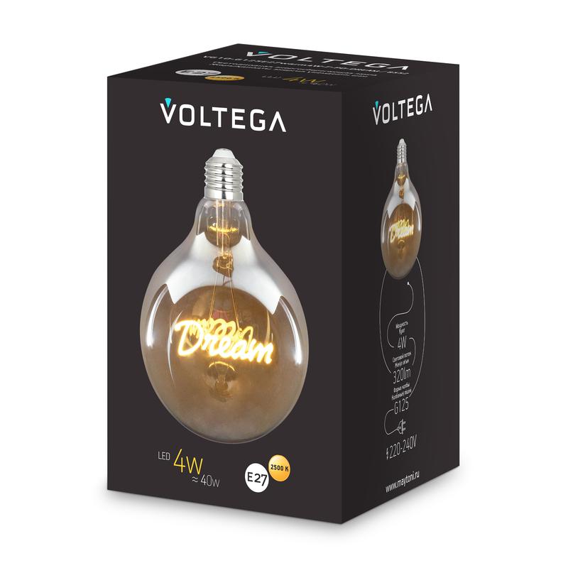 Лампа светодиодная Loft Led G125 4Вт 2500К E27 Voltega 8552