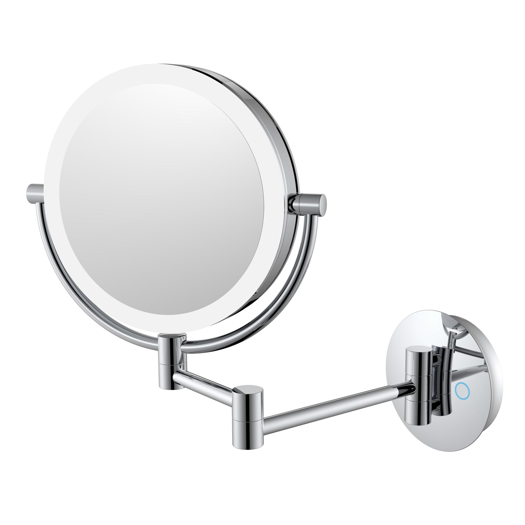 Зеркало косметическое с подсветкой JAVA S-M222, хром