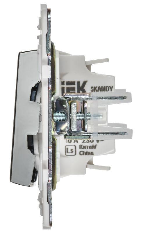 Выключатель проходной 2-кл. SKANDY 10А SK-V05N никель IEK SK-V22-0-10-K50