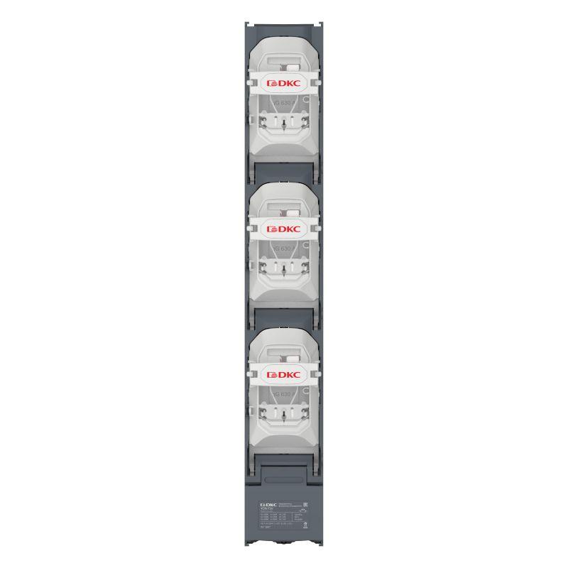Выключатель вертикальный предохранитель разъединитель 630А 3P с пополюсным отключением с выводами "ласточкин хвост" DKC FSV03-S-3U-M12