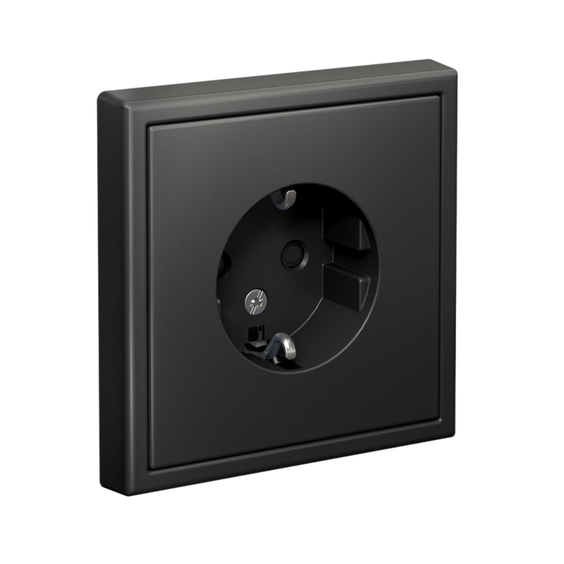 Розетка ArtGallery 16А с заземл. защ. шторки механизм базальт SE GAL001445