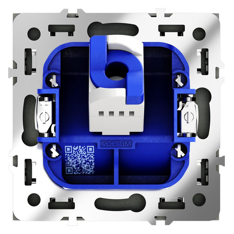 Розетка компьютерная 1-м СП S70 RJ45 кат.6 механизм черн. матов. Voltum VLS060108