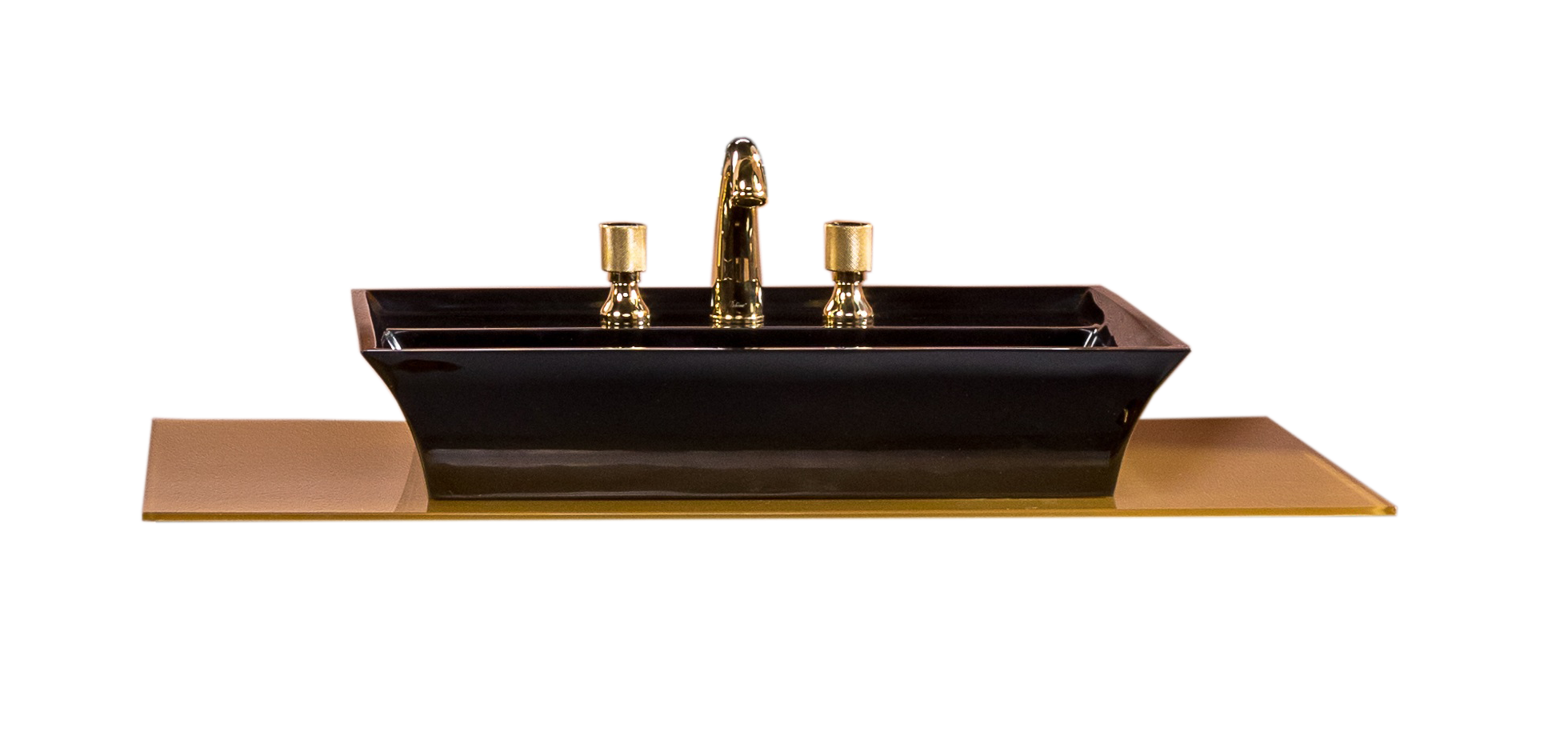 Столешница стекло 100см прямая ЗОЛОТО