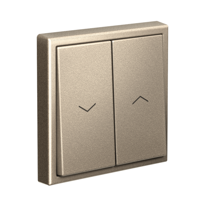 Выключатель для жалюзи 2-кл. ArtGallery 2х (сх. 4) 10А быстрозажим. клем. механизм шампань SE GAL000519S