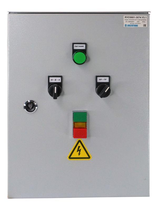 Ящик управления освещением ЯУО9601-3874 У3.1 IP54 63А программатор и фотореле Электротехник ET012557