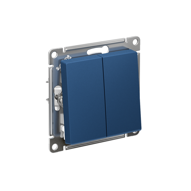 Переключатель 2-кл. AtlasDesign (сх. 6/2) 10AX быстрозажим. клем. механизм аквамарин SE ATN001165S