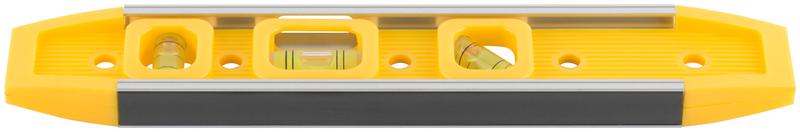 Уровень "Торпедо" пластиковый 3 глазка магнитный с алюм. рамкой 225мм FIT 18602