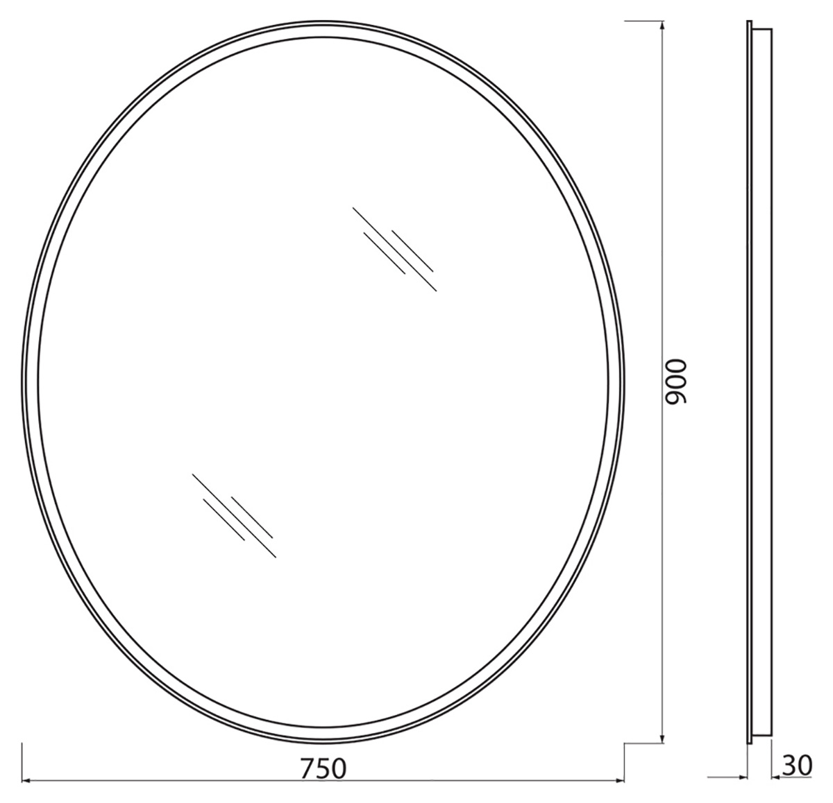 Зеркало BelBagno SPC-VST-750-900-LED-BTN