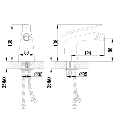 Смеситель для биде Lemark Melange (LM4908CW)