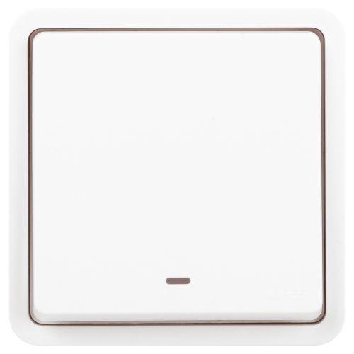 Переключатель Эксперт 11-1527-01 с подсветкой IP55 10АХ-250В СУ бел. Эра Б0063253