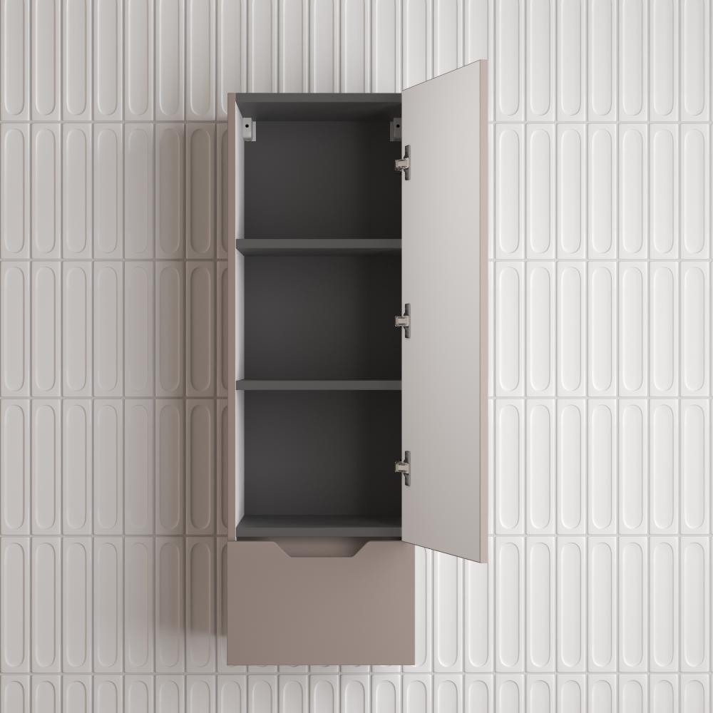 Пенал "Остин" 360 см подвесной 1 ящик тауп темный эмаль PLUS