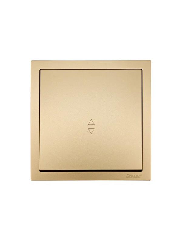 Выключатель проходной 1-кл. СП ZIMA IP20 10А безвинт. зажим зол. LEZARD 704-3688-105QC